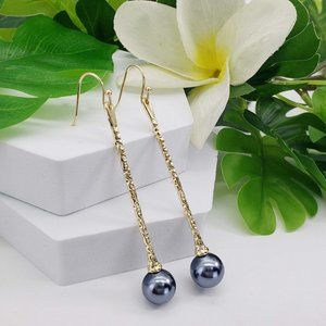 Long Drop Pearl earrings